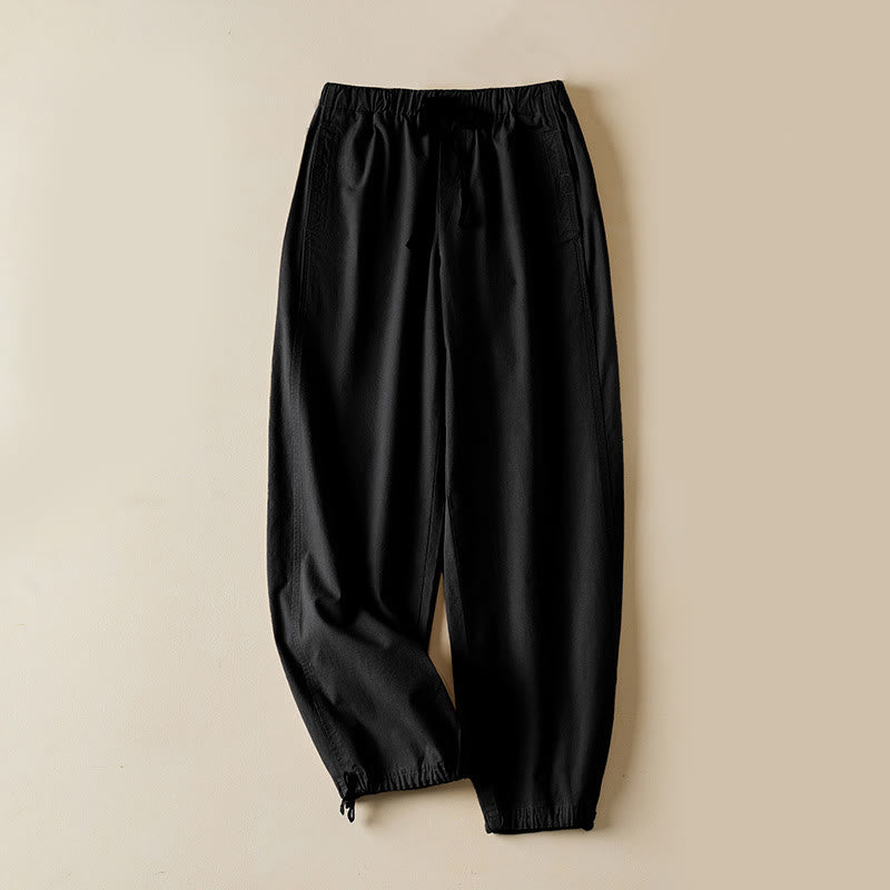 Pantalon cargo femme en coton, longueur 7-8, avec cordon de serrage et poches, motif Buddha Stones Fall - Noir - US12，UK/AU16，EU44 (3XL) - image 11
