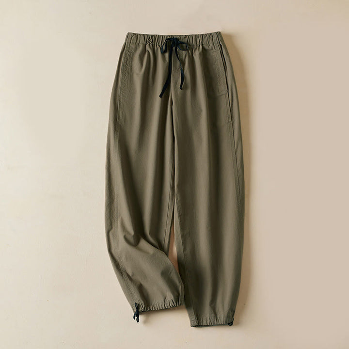Pantalon cargo femme en coton, longueur 7-8, avec cordon de serrage et poches, motif Buddha Stones Fall - Tanné - US12，UK/AU16，EU44 (3XL) - image 0