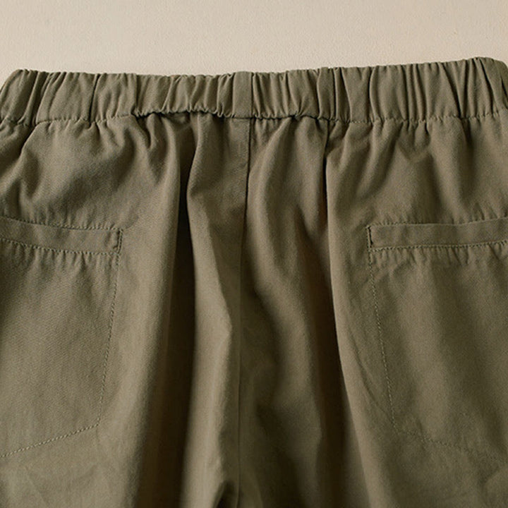 Pantalon cargo femme en coton, longueur 7-8, avec cordon de serrage et poches, motif Buddha Stones Fall - image 4