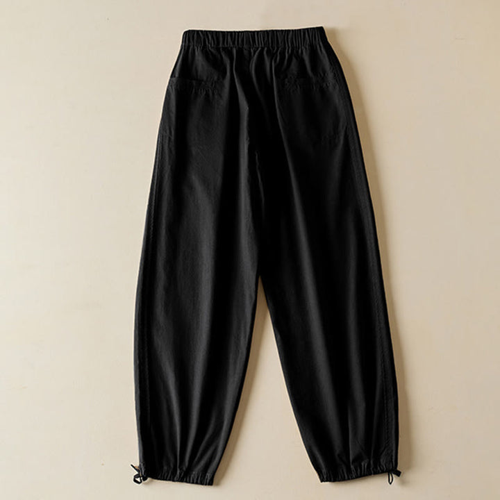 Pantalon cargo femme en coton, longueur 7-8, avec cordon de serrage et poches, motif Buddha Stones Fall - image 12