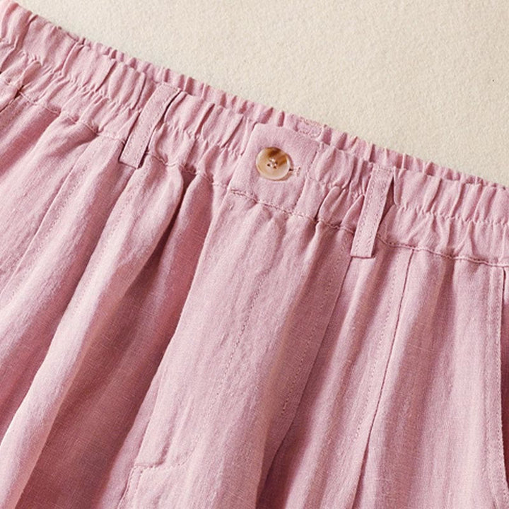 Pantalon d'été pour femme Buddha Stones, longueur cheville, fermeture éclair et boutons, avec poches - image 11