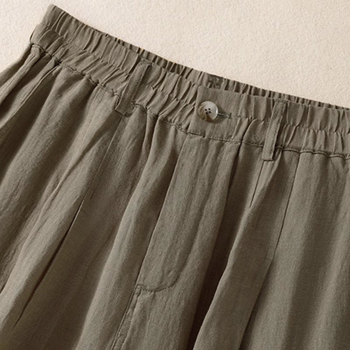 Pantalon d'été pour femme Buddha Stones, longueur cheville, fermeture éclair et boutons, avec poches - image 23