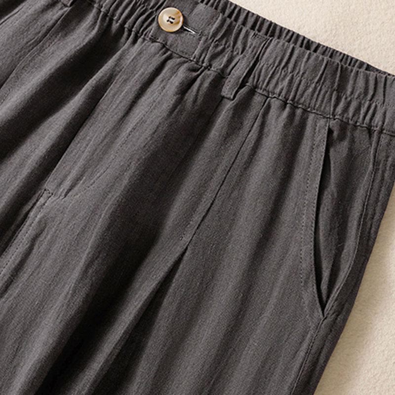 Pantalon d'été pour femme Buddha Stones, longueur cheville, fermeture éclair et boutons, avec poches - image 30