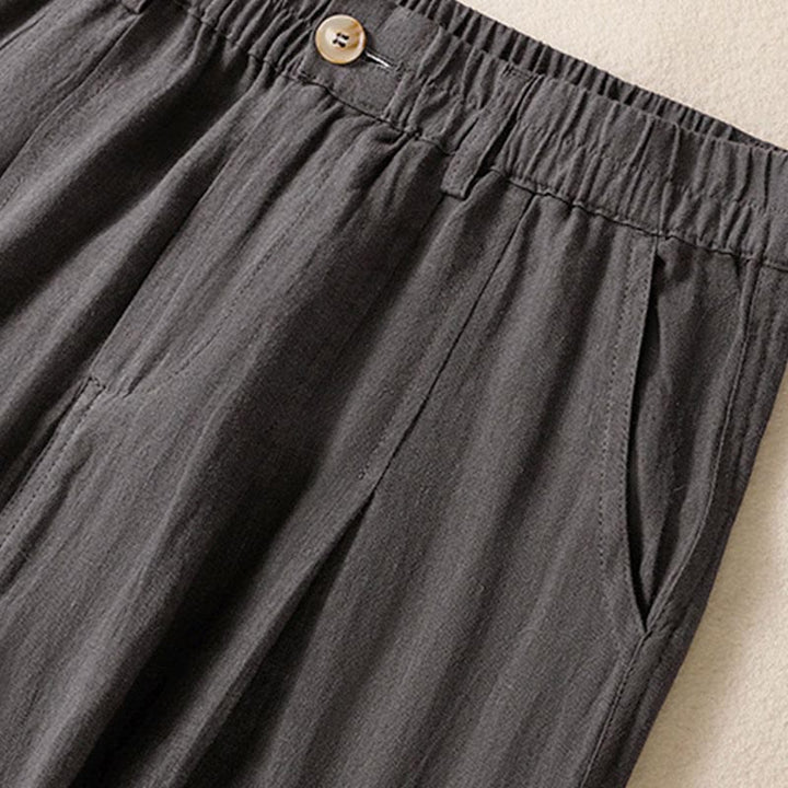 Pantalon d'été pour femme Buddha Stones, longueur cheville, fermeture éclair et boutons, avec poches - image 30