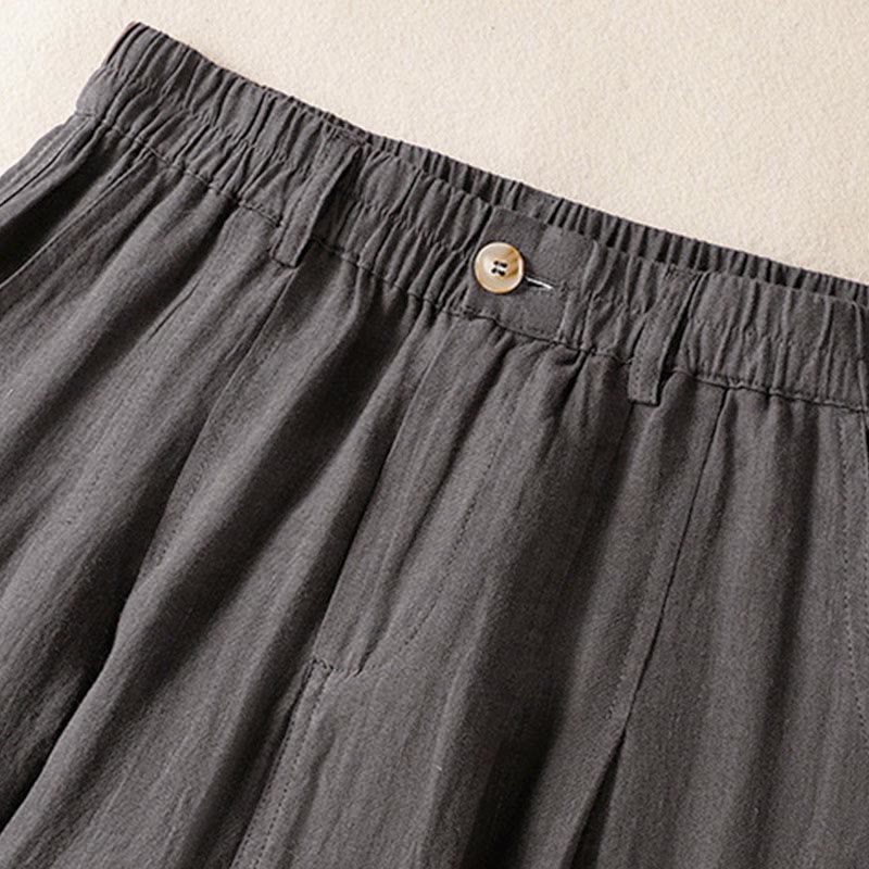 Pantalon d'été pour femme Buddha Stones, longueur cheville, fermeture éclair et boutons, avec poches - image 29