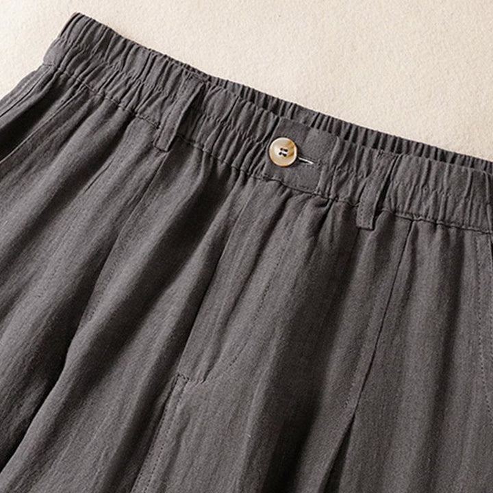 Pantalon d'été pour femme Buddha Stones, longueur cheville, fermeture éclair et boutons, avec poches - image 29