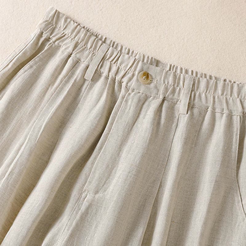 Pantalon d'été pour femme Buddha Stones, longueur cheville, fermeture éclair et boutons, avec poches - image 35