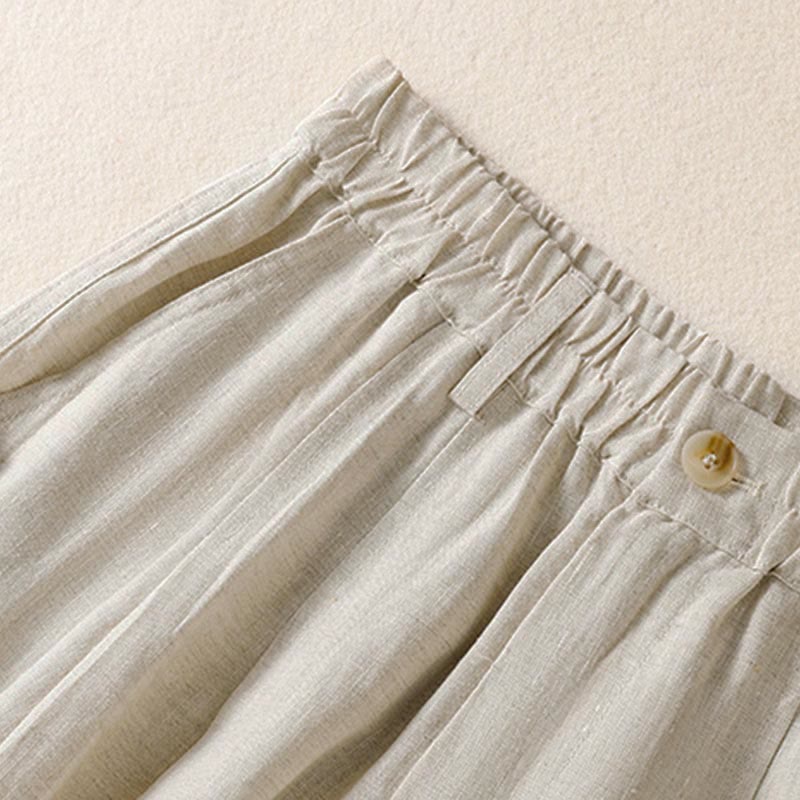 Pantalon d'été pour femme Buddha Stones, longueur cheville, fermeture éclair et boutons, avec poches - image 36