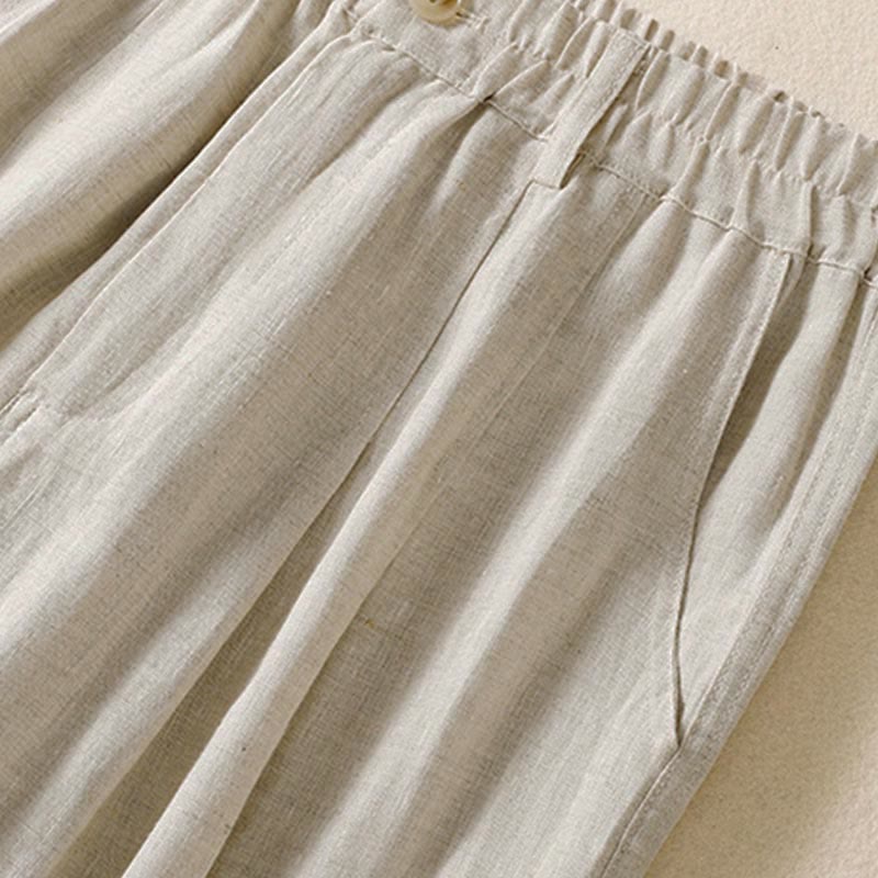 Pantalon d'été pour femme Buddha Stones, longueur cheville, fermeture éclair et boutons, avec poches - image 37