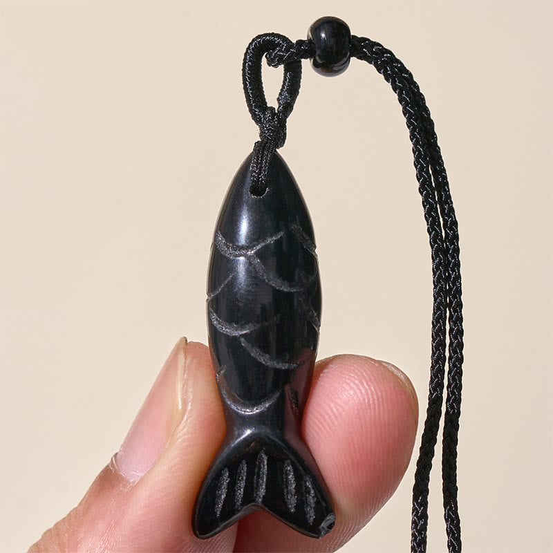 Collier pendentif en Buddha Stones sculptée en forme de carpe koï, cristal rose, agate indienne et améthyste, symbole de chaleur et de prospérité - image 65