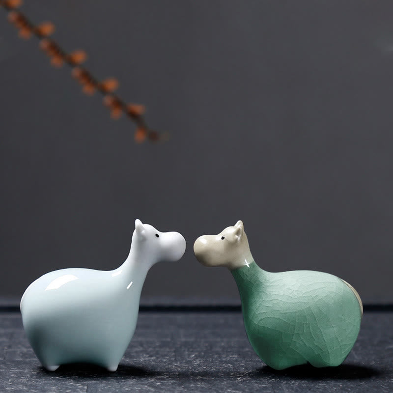 Buddha Stones Zodiaque chinois Thé en céramique pour animaux de compagnie Décoration de la maison - image 35