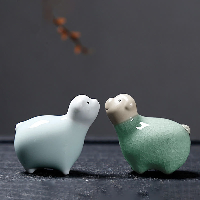 Buddha Stones Zodiaque chinois Thé en céramique pour animaux de compagnie Décoration de la maison - image 44