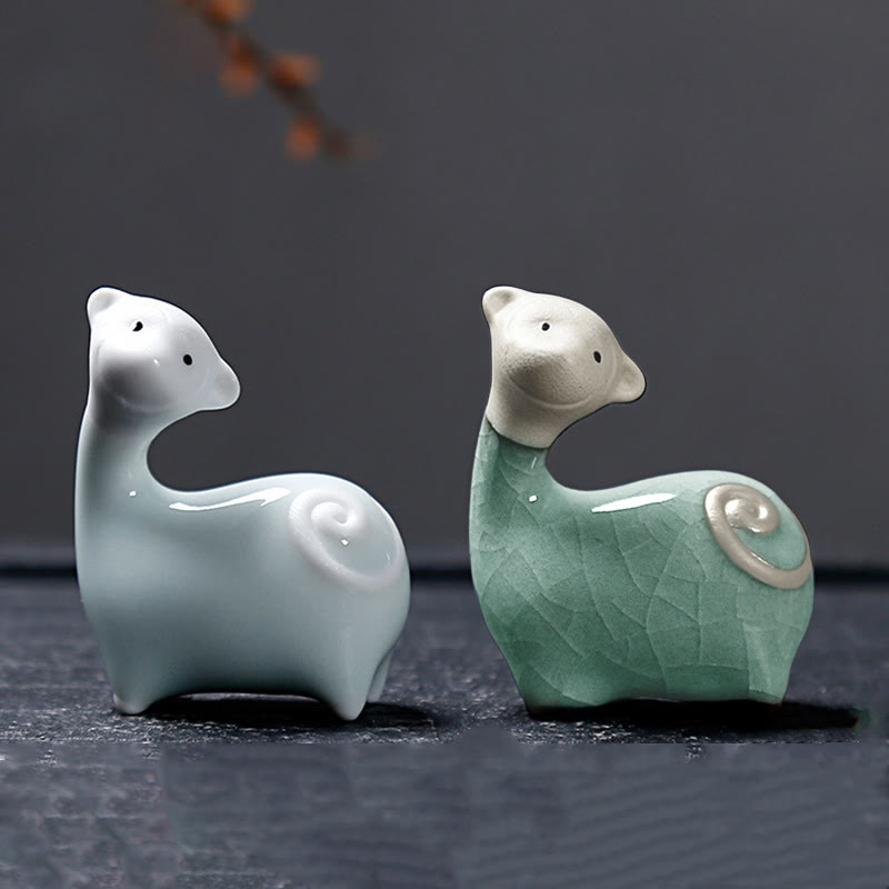 Buddha Stones Zodiaque chinois Thé en céramique pour animaux de compagnie Décoration de la maison - image 41