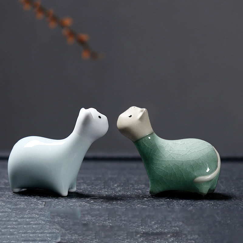 Buddha Stones Zodiaque chinois Thé en céramique pour animaux de compagnie Décoration de la maison - image 36