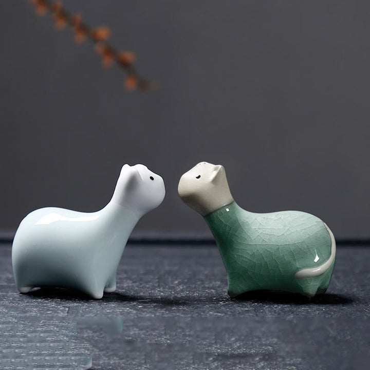 Buddha Stones Zodiaque chinois Thé en céramique pour animaux de compagnie Décoration de la maison - image 36