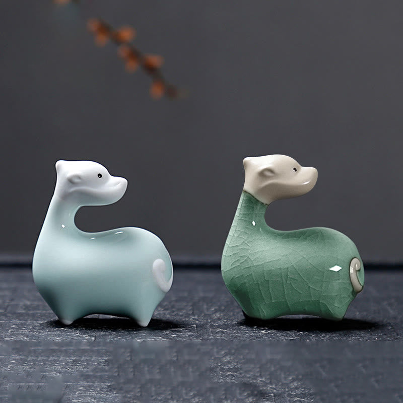 Buddha Stones Zodiaque chinois Thé en céramique pour animaux de compagnie Décoration de la maison - image 38