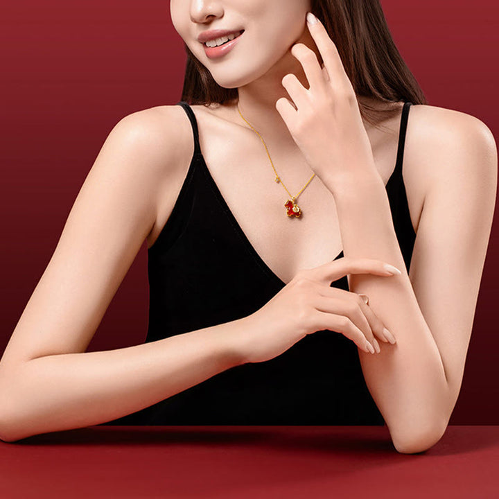 Pendentifs en agate rouge de l'année du Cheval, symbole de confiance et de caractère Fu, en Buddha Stones - image 7