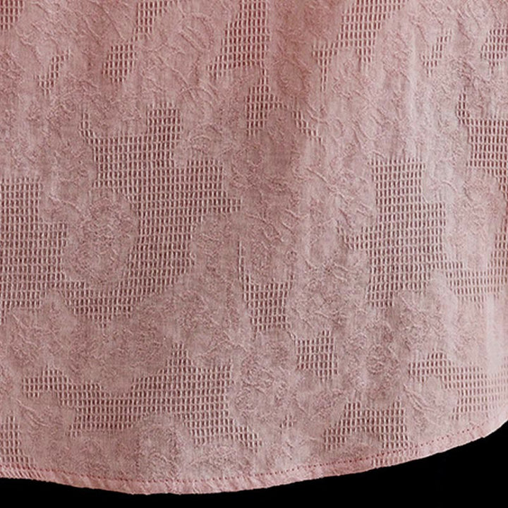 Chemise en coton à manches longues pour femme, motif floral traditionnel printanier, ornée de Buddha Stones et de boutons brandebourg. - image 13