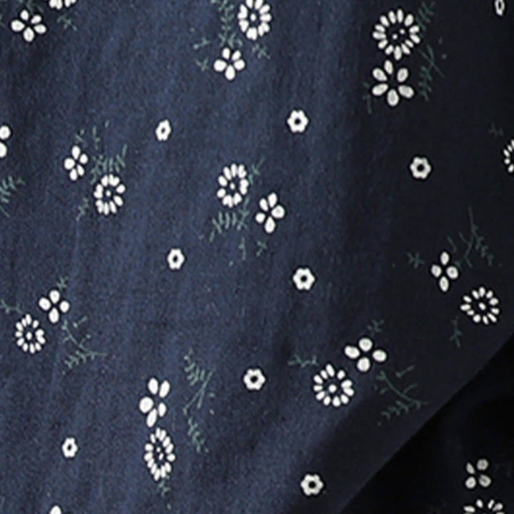 Chemise en coton à manches longues pour femme, ornée de petits motifs floraux et de Buddha Stones. - image 10