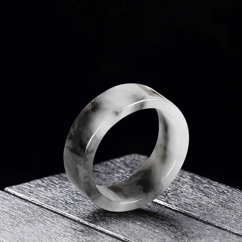 Buddha Stones Bague de Jade porte-bonheur et prospérité - Jade (23 mm) - image 0