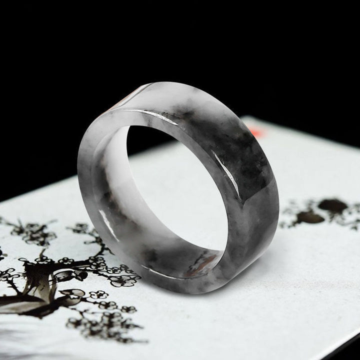 Buddha Stones Bague de Jade porte-bonheur et prospérité - image 3