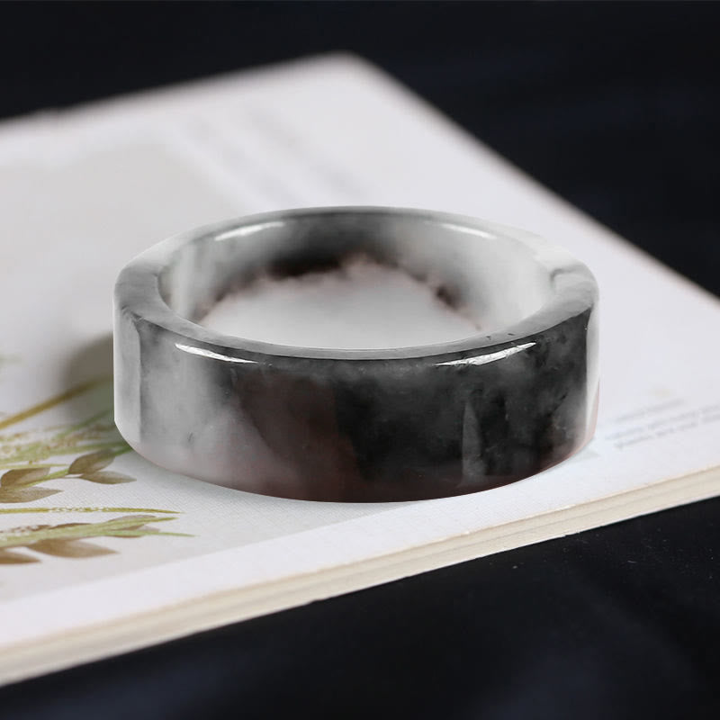 Buddha Stones Bague de Jade porte-bonheur et prospérité - image 2