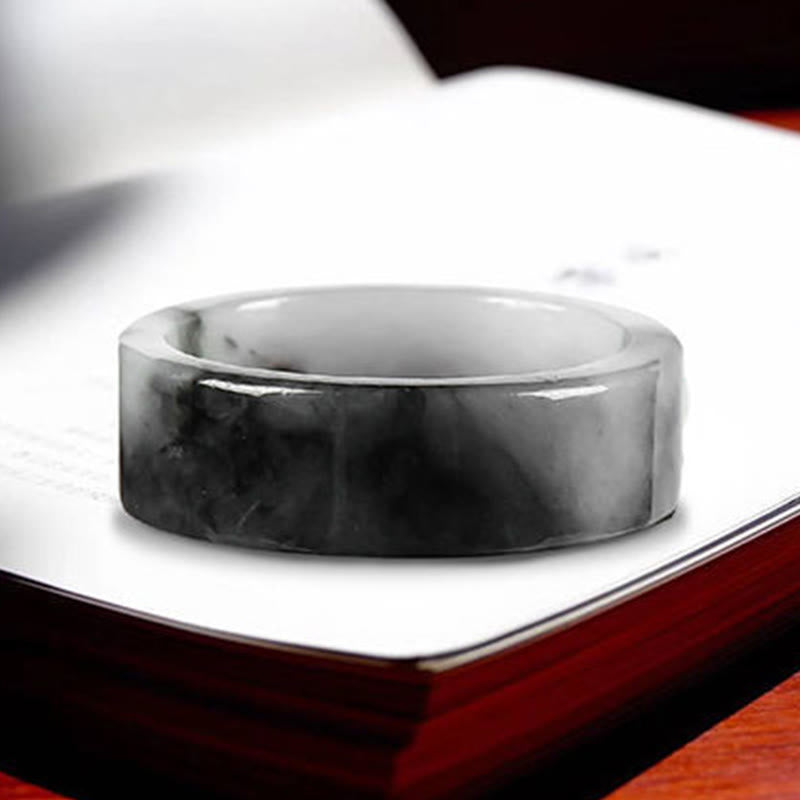 Buddha Stones Bague de Jade porte-bonheur et prospérité - image 4