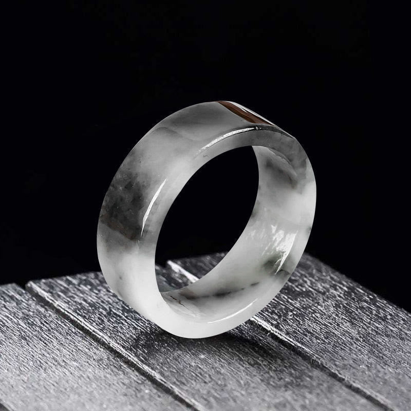 Buddha Stones Bague de Jade porte-bonheur et prospérité - image 1