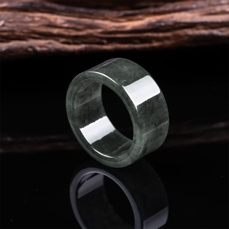 Buddha Stones Bague de Jade pour la Prospérité et l'Abondance - Jade (environ 24 mm) - image 0