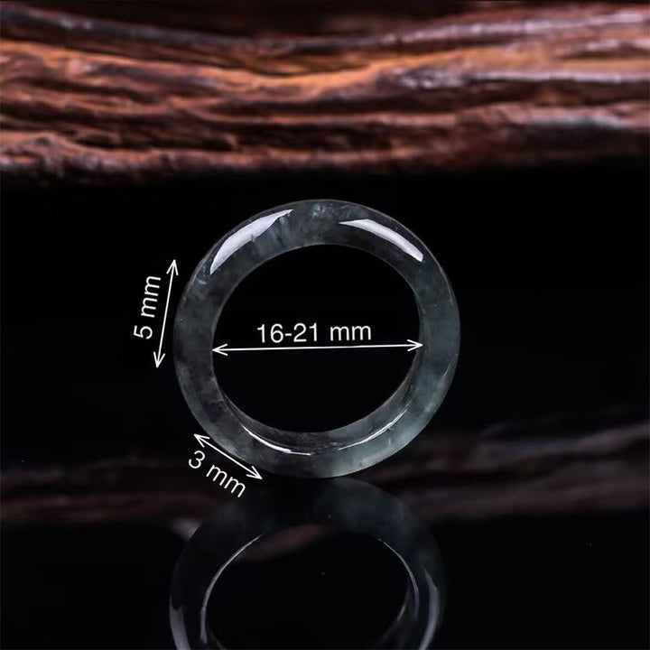 Buddha Stones Bague de Jade pour la Prospérité, la Chance et l'Abondance - image 2