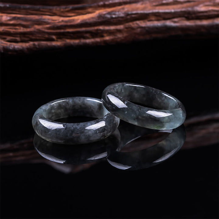 Buddha Stones Bague de Jade pour la Prospérité, la Chance et l'Abondance - image 0