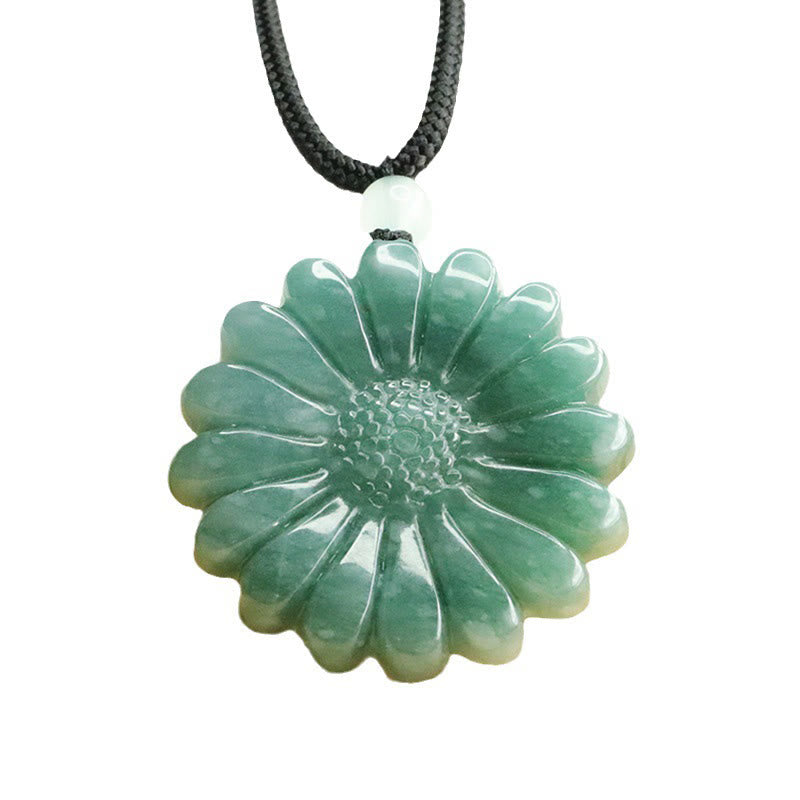 Buddha Stones Pendentifs de collier en jade tournesol abondance - image 7