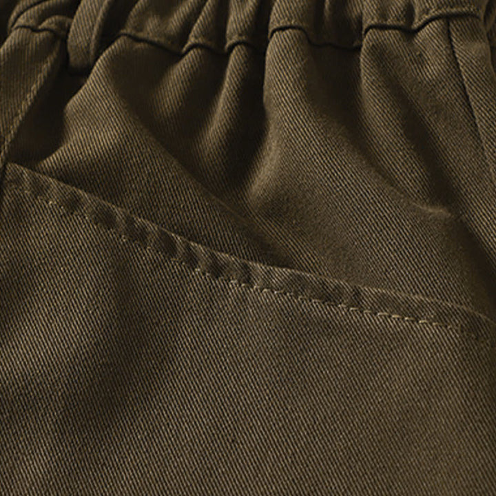 Buddha Stones Pantalon harem en coton pour femme, longueur cheville, avec poches, lignes simples, boutons et fermeture éclair. - image 9