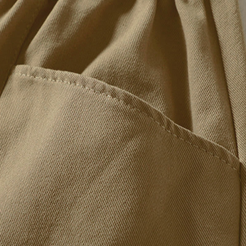 Buddha Stones Pantalon harem en coton pour femme, longueur cheville, avec poches, lignes simples, boutons et fermeture éclair. - image 13