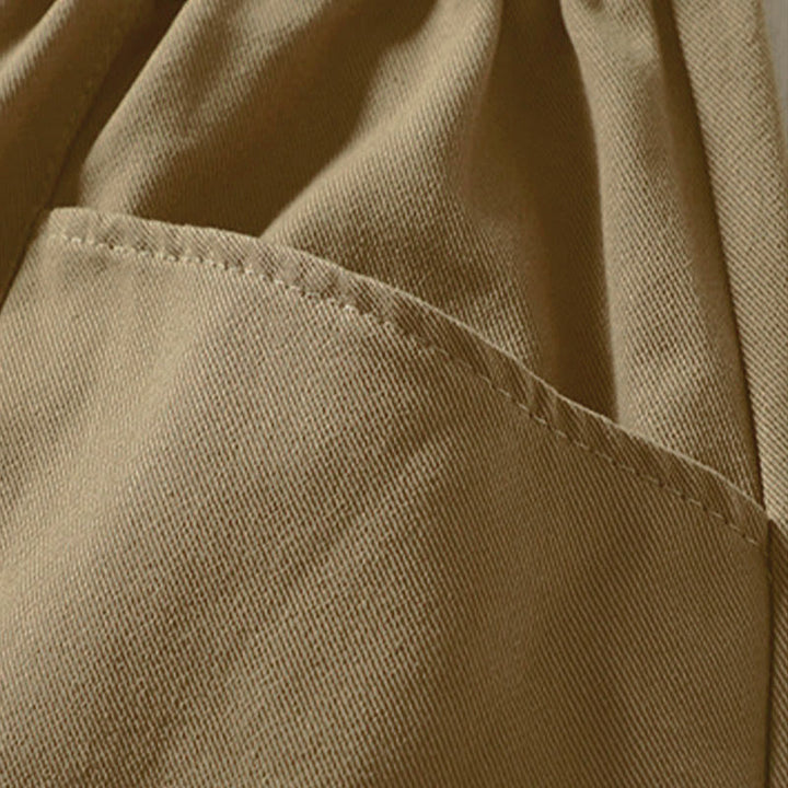 Buddha Stones Pantalon harem en coton pour femme, longueur cheville, avec poches, lignes simples, boutons et fermeture éclair. - image 13