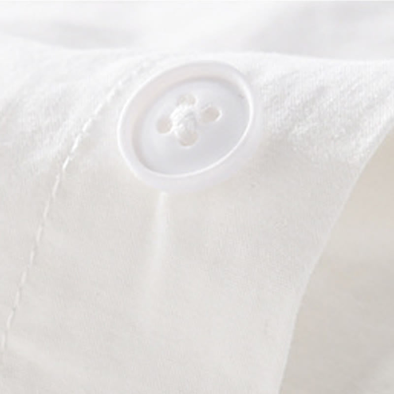 Buddha Stones Chemise homme en coton à manches courtes, manches courtes, rayures carrées et poches décoratives, ornée de boutons d'été et de blocs de couleur. - image 7