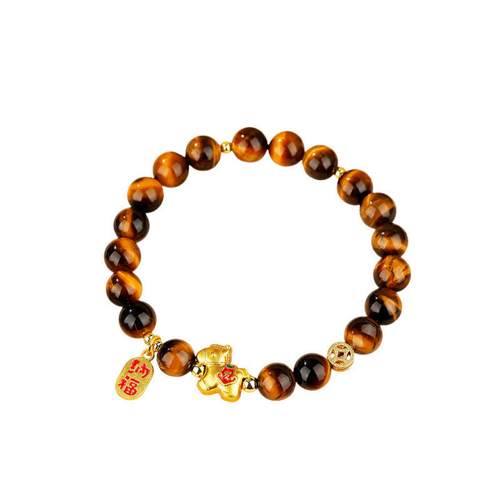 Buddha Stones Bracelet Courage Œil de Tigre Année du Cheval - image 8