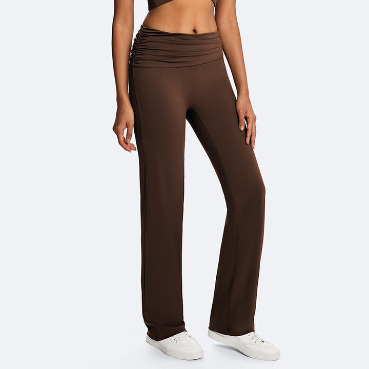 Buddha Stones Haut court uni dos nu sans manches et pantalon droit pour le sport, le fitness et le yoga - SaddleBrown (Pantalon uniquement) - US14，UK/AU18，EU46 (2XL) - image 3
