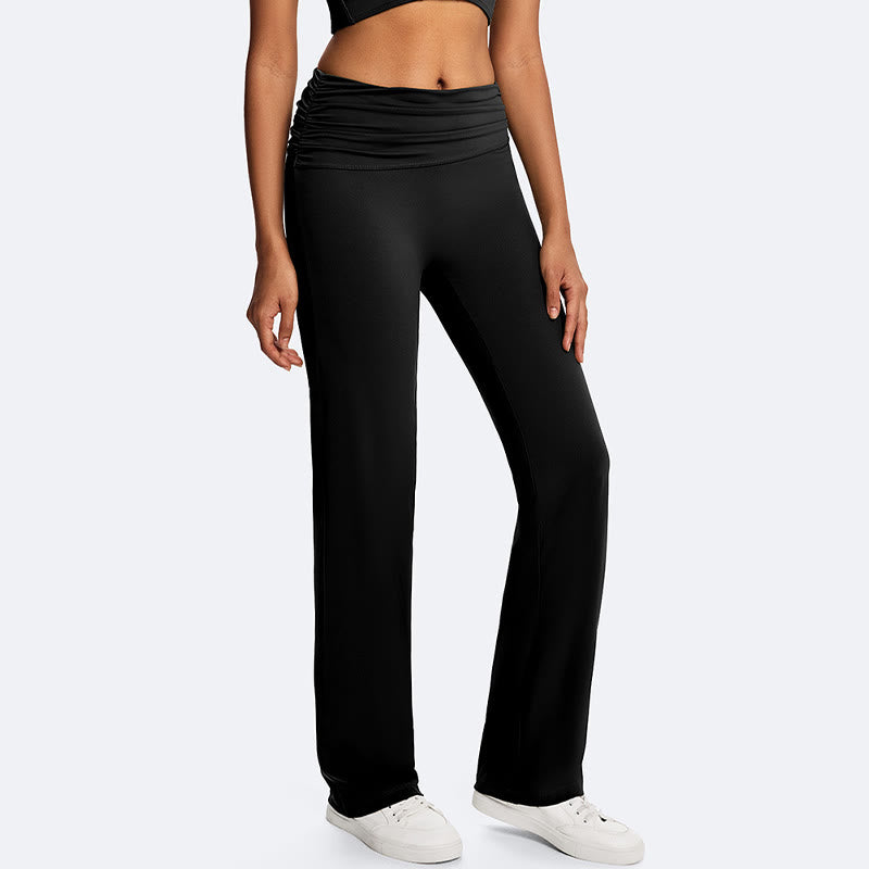 Buddha Stones Haut court uni dos nu sans manches et pantalon droit pour le sport, le fitness et le yoga - Noir (pantalon seulement) - US14，UK/AU18，EU46 (2XL) - image 23