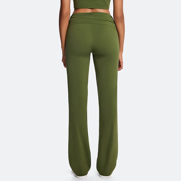 Buddha Stones Haut court uni dos nu sans manches et pantalon droit pour le sport, le fitness et le yoga - image 17