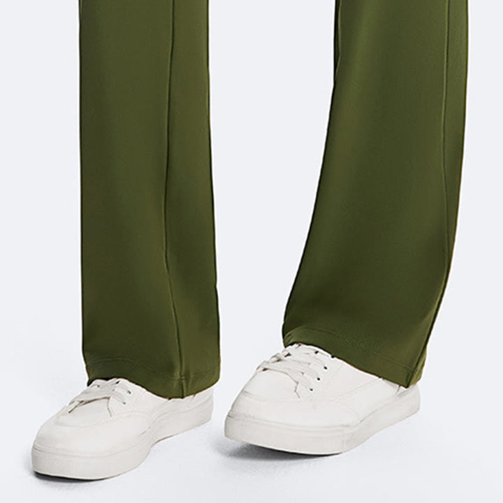 Buddha Stones Haut court uni dos nu sans manches et pantalon droit pour le sport, le fitness et le yoga - image 13