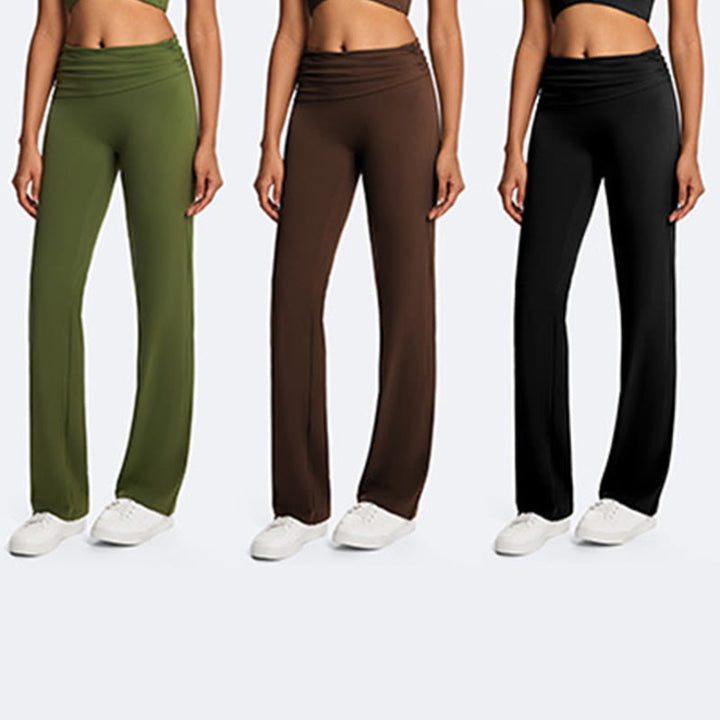 Buddha Stones Haut court uni dos nu sans manches et pantalon droit pour le sport, le fitness et le yoga - image 30
