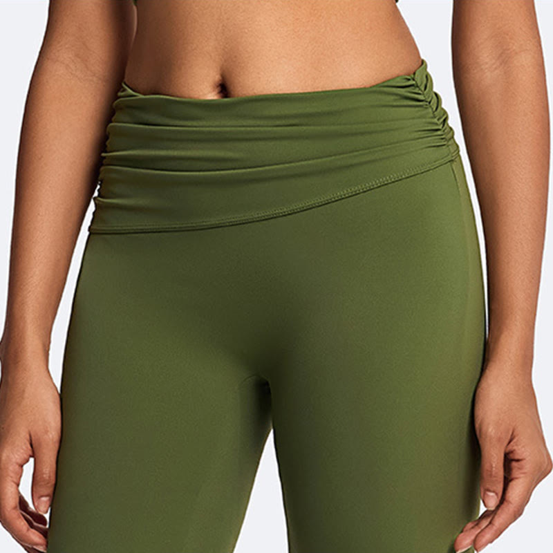 Buddha Stones Haut court uni dos nu sans manches et pantalon droit pour le sport, le fitness et le yoga - image 11