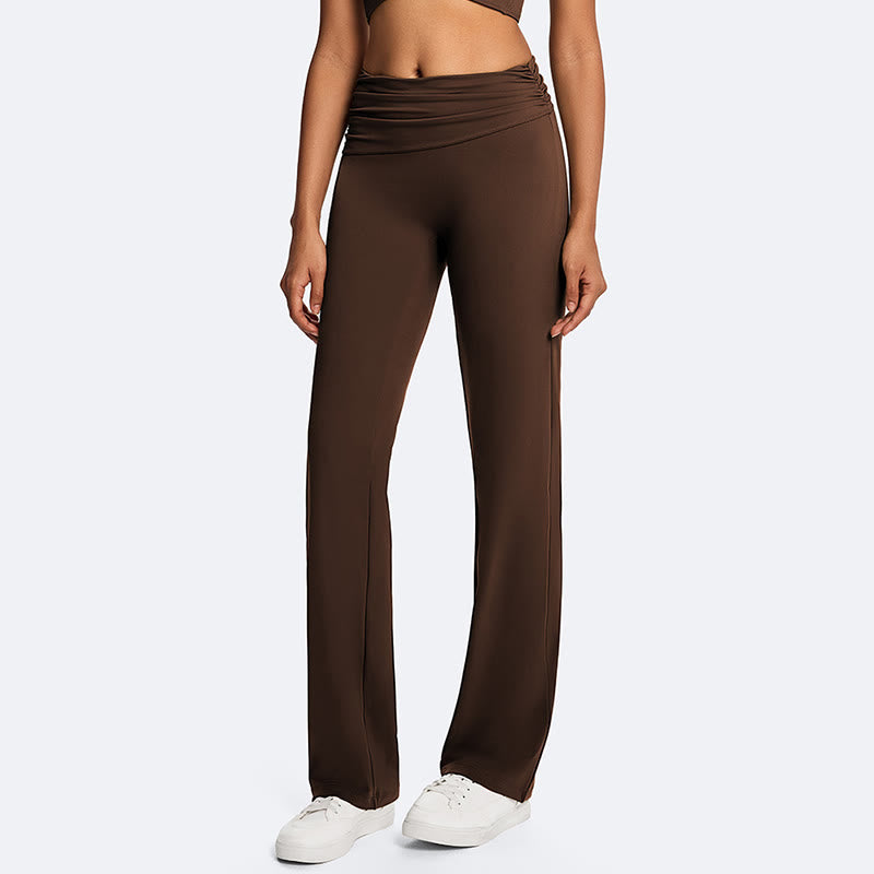 Buddha Stones Haut court uni dos nu sans manches et pantalon droit pour le sport, le fitness et le yoga - image 4
