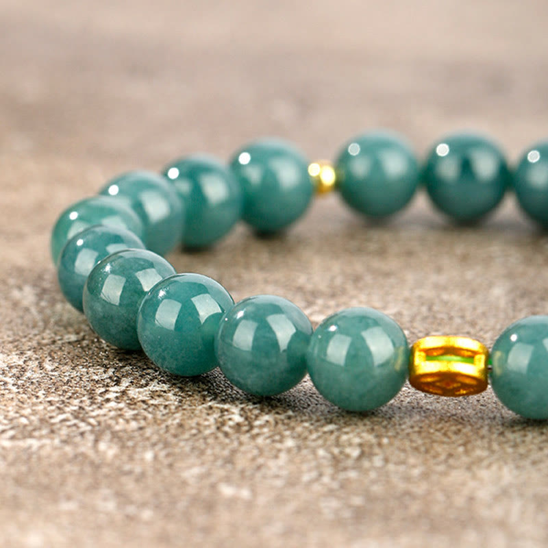 Buddha Stones Bracelet de jade de prospérité et d'abondance de l'année du Cheval - image 9