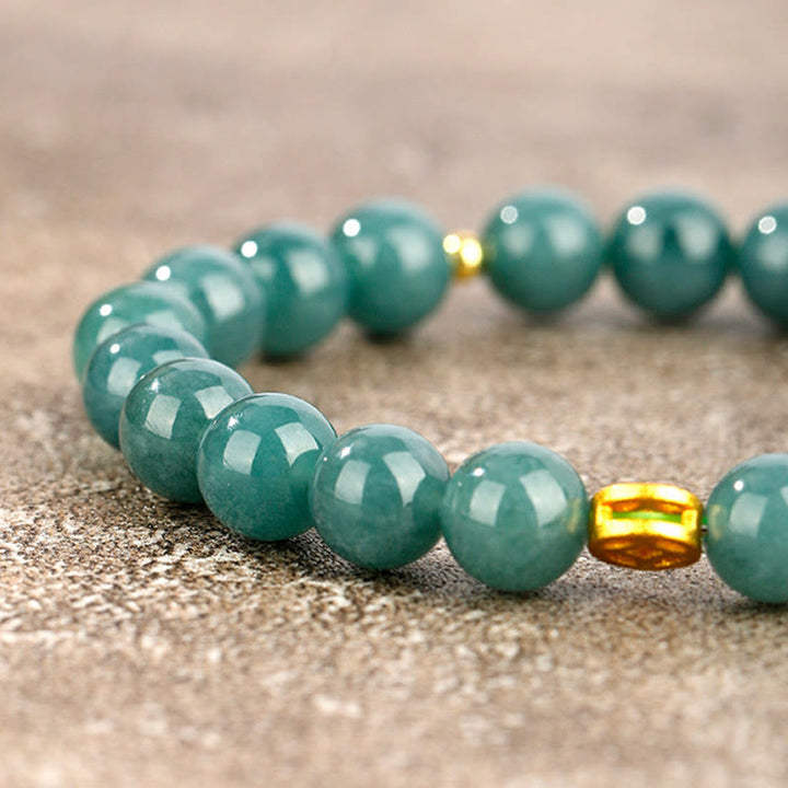 Buddha Stones Bracelet de jade de prospérité et d'abondance de l'année du Cheval - image 9