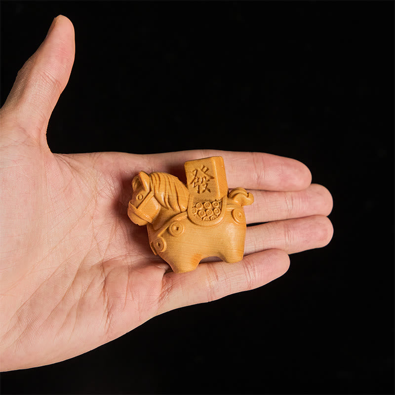 Buddha Stones Année du Cheval Devenir riche Bois de santal vert Petites feuilles Bois de santal rouge Animaux Décoration positive - image 13