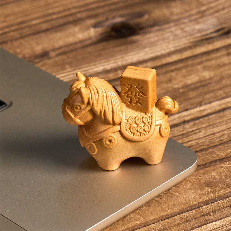 Buddha Stones Année du Cheval Devenir riche Bois de santal vert Petites feuilles Bois de santal rouge Animaux Décoration positive - image 10