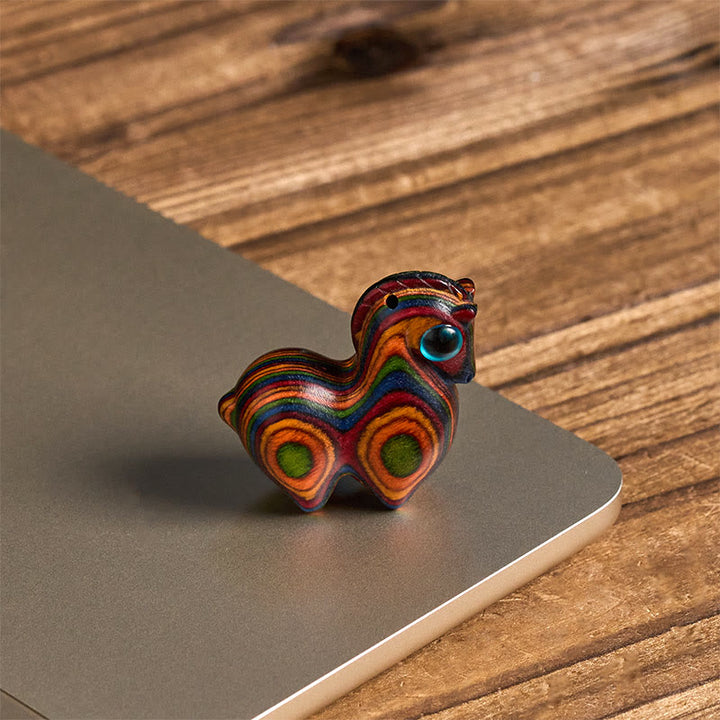 Buddha Stones Année du Cheval Sculpture de cheval Tang Arc-en-ciel Eucalyptus Décoration de bureau créative - image 2