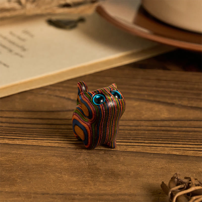 Buddha Stones sculptées, chaton mignon, eucalyptus arc-en-ciel, décoration anti-stress - image 1